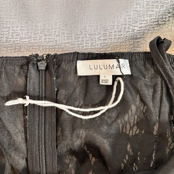 Lulumari Babydoll Dress Womens Large Sheer Lace Overlay Floral Cottage Fairy - Picture 9 of 9